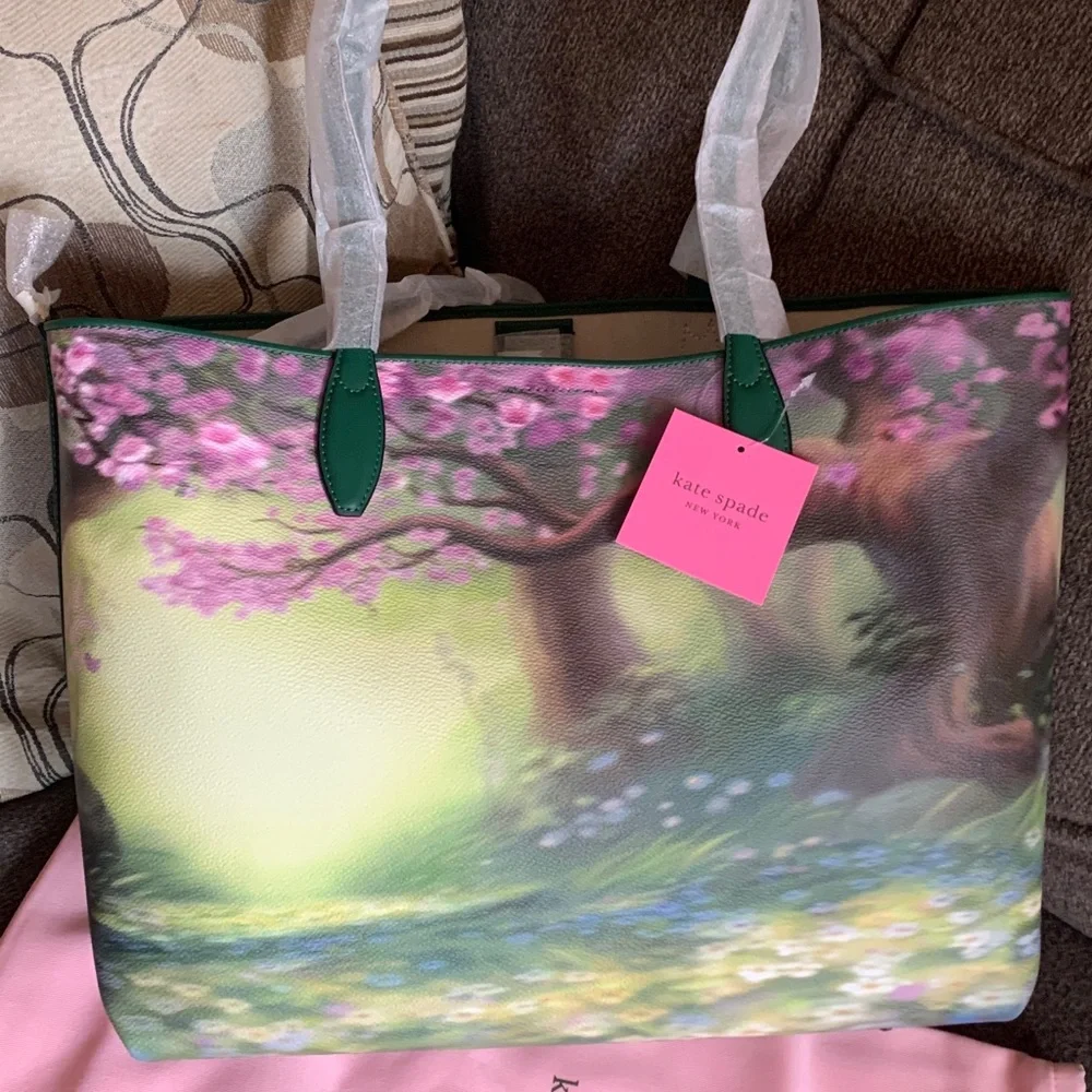 GORGEOUS😍Authentic KATE SPADE Coated leather/smooth leather BAMBI tote/wristlet - Picture 15 of 15